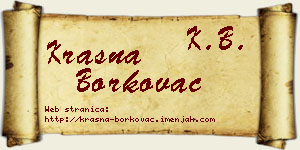 Krasna Borkovac vizit kartica
